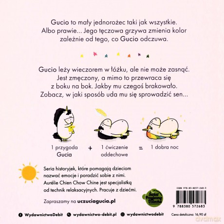 Gucio nie może zasnąć. Uczucia Gucia - Aurelie Chien Chow Chine [KSIĄŻKA]