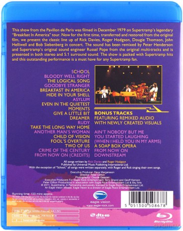 Supertramp: Live In Paris 79 [Blu-Ray]