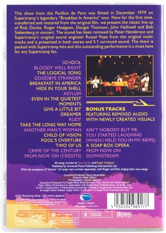 Supertramp: Live In Paris 79 [DVD]