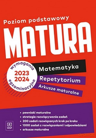 Nowe Repetytorium 2023 matematyka arkusze maturalne zakres podstawowy - Adam Makowski, Piotr Darmas [KSIĄŻKA]
