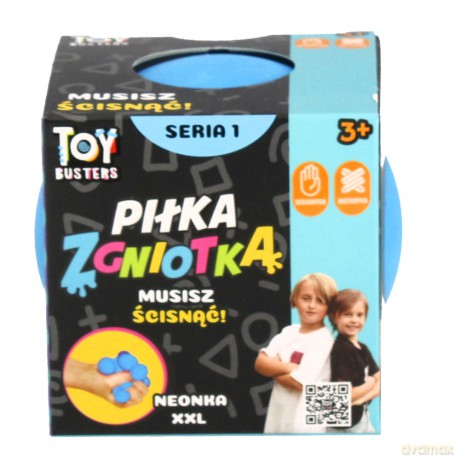 Piłka zgniotka Toy busters XXL niebieska