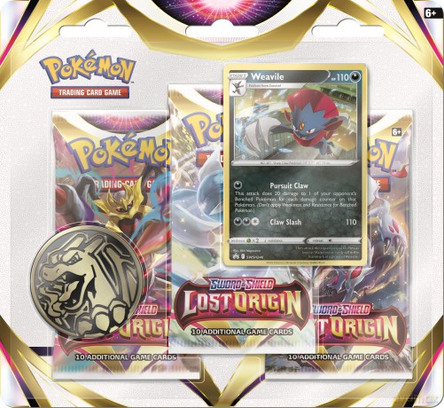Pokemon TCG: 11.0 Sword and Shield Lost Origin Three Booster Blister mix [FIGURKA]