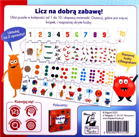 Układanka edukacyjna Zabawa w liczenie Kapitan Nauka