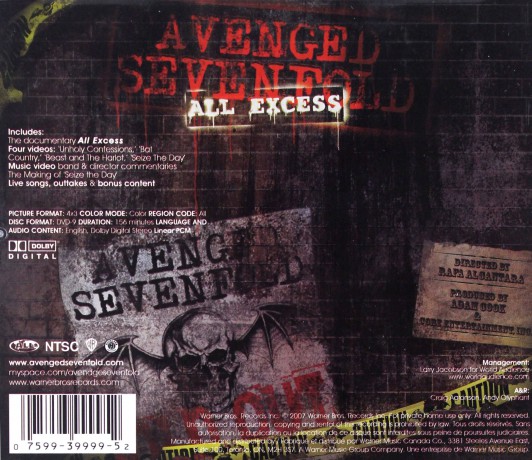 Avenged Sevenfold: All Excess [DVD]