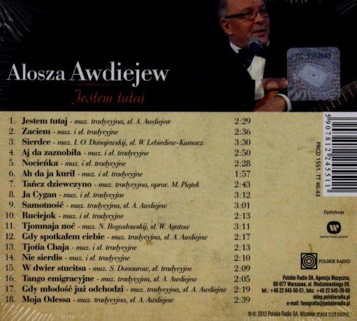 Alosza Awdiejew: Alosza Awdiejew Na Bis 2 Jestem tutaj (digipack) [CD]