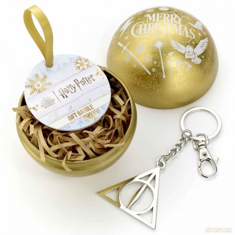 Harry Potter Gold Bauble With Deathly Hallows Brelok