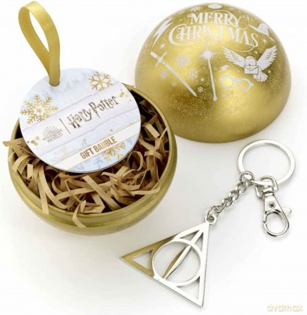 Harry Potter Gold Bauble With Deathly Hallows Brelok