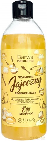BARWA Naturalna Szampon do włosów Jajeczny regenerujący - włosy farbowane i zniszczone 500 ml