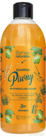 BARWA Naturalna Szampon do włosów Piwny przywracający blask - włosy cienkie i matowe 500 ml