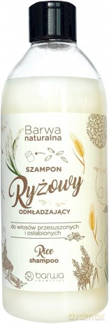 BARWA Naturalna Szampon do włosów Ryżowy odmładzający - włosy przesuszone i osłabione 500 ml
