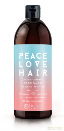 BARWA Peace Love Hair Łagodny Szampon nawilżający do suchej i normalnej skóry głowy 480 ml