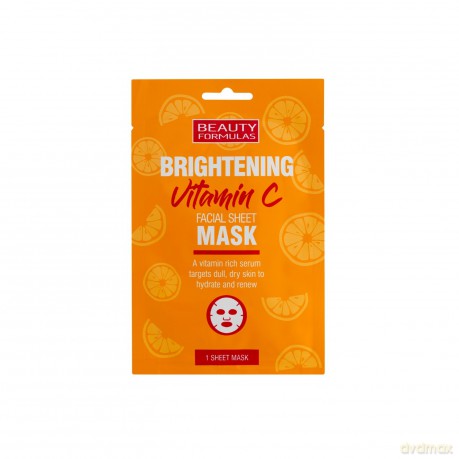 Beauty Formulas Brightening Vitamin C Maska rozjaśniająca na tkaninie z Witaminą C