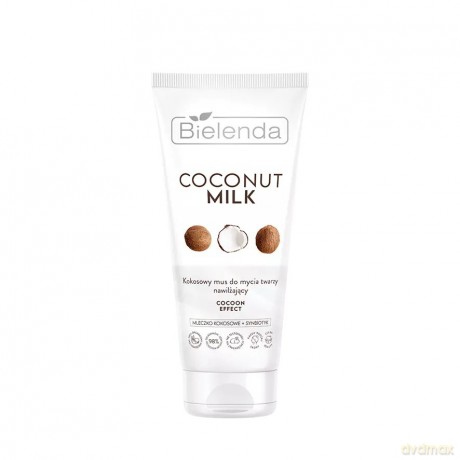 Bielenda Coconut Milk Kokosowy Nawilżający Mus do mycia twarzy Cocoon Effect 135g