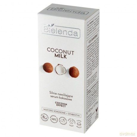 Bielenda Coconut Milk Silnie Nawilżające Serum kokosowe Cocoon Effect 30 ml