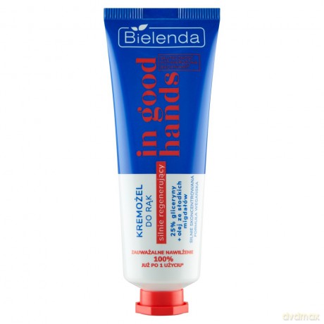 Bielenda In Good Hands Kremożel do rąk silnie regenerujący - 25% Gliceryny + Olej ze Słodkich Migdałów 50 ml