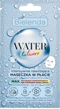 Bielenda Water Balance Intensywnie Nawilżająca Maska w płacie