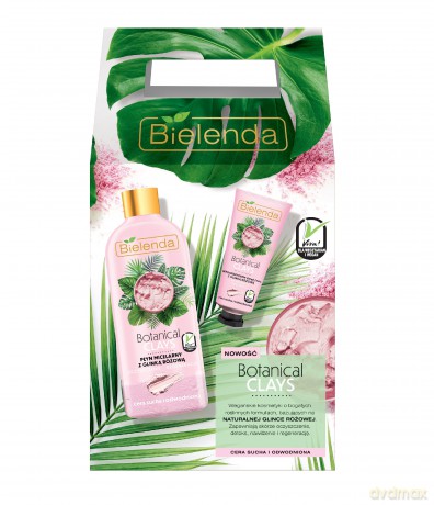 Bielenda Zestaw prezentowy Botanical Clays (krem na dzień i noc 50 ml + płyn micelarny 500 ml)