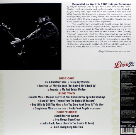 Waylon Jennings: Live From Austin Tx [2xWINYL]