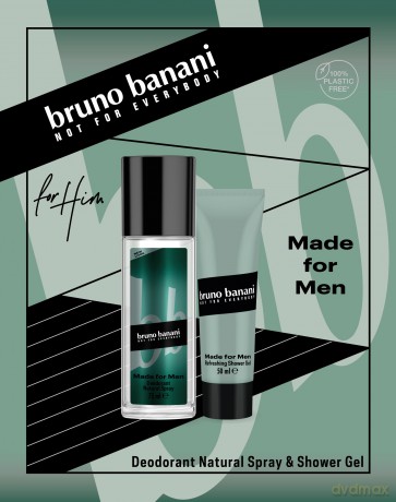 Bruno Banani Zestaw prezentowy Made for Man (dezodorant atomizer 75 ml+żel pod prysznic 50 ml)