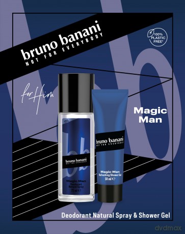 Bruno Banani Zestaw prezentowy Magic Man (dezodorant atomizer 75 ml+żel pod prysznic 50 ml)