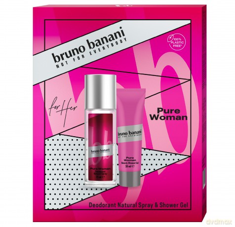 Bruno Banani Zestaw prezentowy Pure Woman (dezodorant atomizer 75 ml+żel pod prysznic 50 ml)