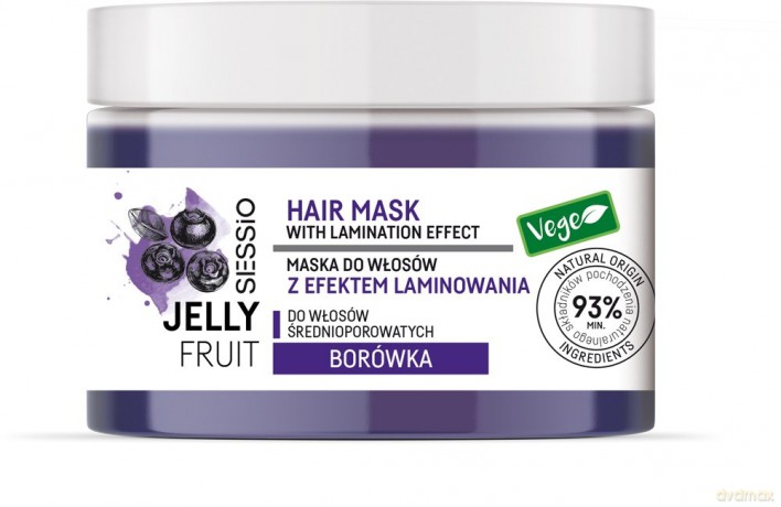 CHANTAL Sessio Jelly Fruit Maska do włosów z efektem laminowania Borówka - do włosów średnioporowatych 250g