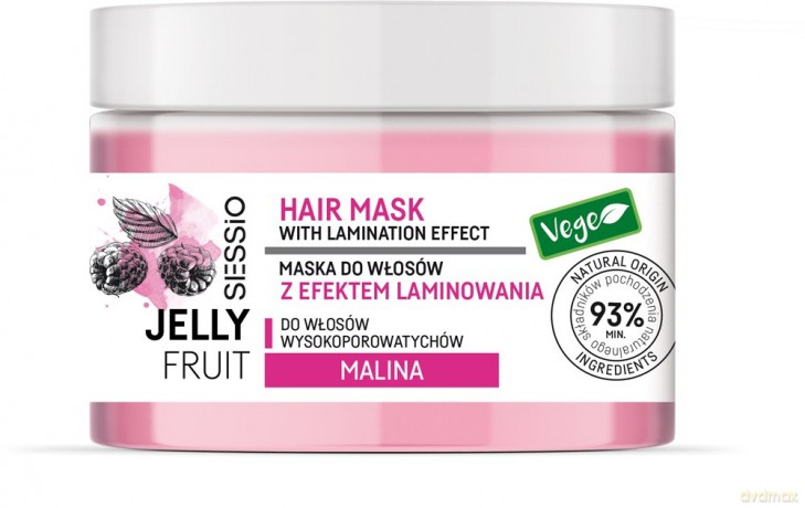 CHANTAL Sessio Jelly Fruit Maska do włosów z efektem laminowania Malina - do włosów wysokoporowatych 250g
