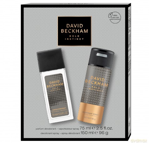 David Beckham Zestaw prezentowy Bold Instinct (dezodorant spray 150 ml+deo atomizer 75 ml)