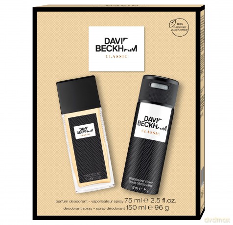 David Beckham Zestaw prezentowy Classic (dezodorant spray 150 ml+deo atomizer 75 ml)