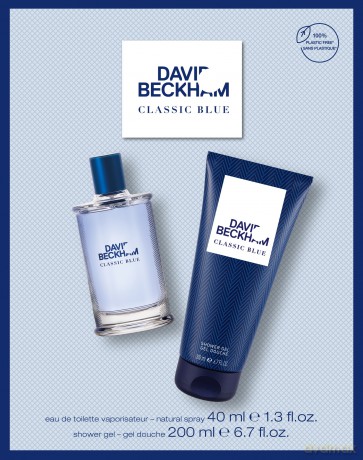 David Beckham Zestaw prezentowy Classic Blue (woda toaletowa 40 ml+żel pod prysznic 200 ml)