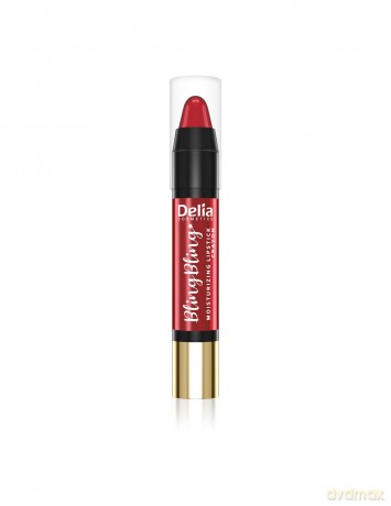 Delia Cosmetics Bling Bling Nawilżająca Pomadka do ust w kredce nr 2 Red 3g