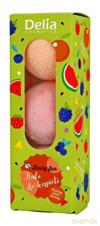 DELIA DAIRY FUN KULE DO KĄPIELI ARBUZ, POMARAŃCZA, OWOCE LEŚNE 3X100G