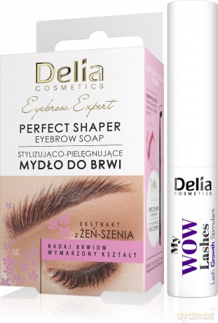 DELIA ZESTAW EYEBROW soap+ MY WowLashes odż d/rzę&