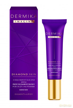 Dermika Imagine Diamond Skin Ciekłokrystaliczny Krem przeciwzmarszczkowy pod oczy i na powieki na dzień i noc 15 ml