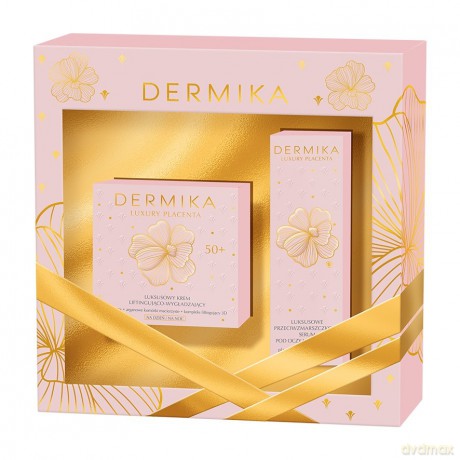Dermika Zestaw prezentowy Luxury Placenta 50+ (Krem na dzień i noc 50 ml+Serum pod oczy 30 ml)