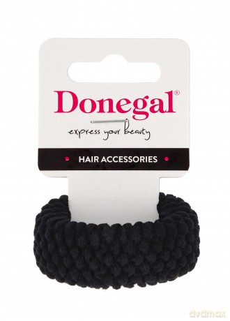 DONEGAL Ozdoby do włosów - Frotka do włosów czarna (FA-5718)