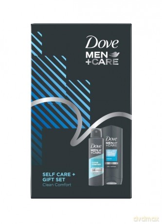 Dove Men+Care Zestaw prezentowy Clean Comfort (deo spray 150 ml+żel pod prysznic 400 ml)