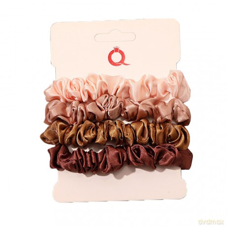 ECarla Gumki do włosów typu "scrunchie" - Pin Up Cream-4 szt