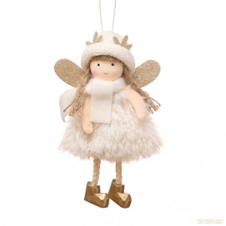 ECarla Ozdoba na choinkę - Anioł biały 15cm
