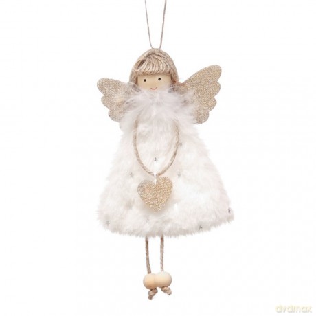 ECarla Ozdoba na choinkę - Anioł biały 16cm