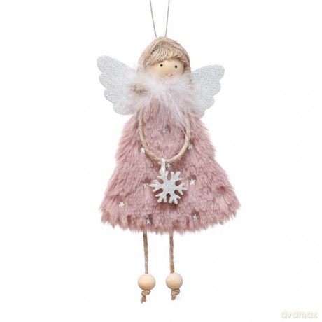 ECarla Ozdoba na choinkę - Anioł różowy 16cm