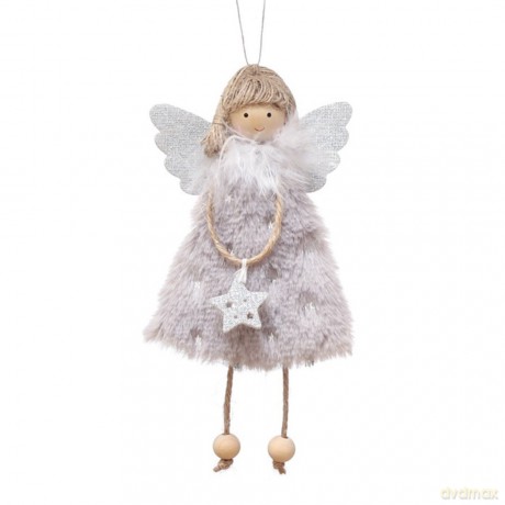 ECarla Ozdoba na choinkę - Anioł szary 16cm
