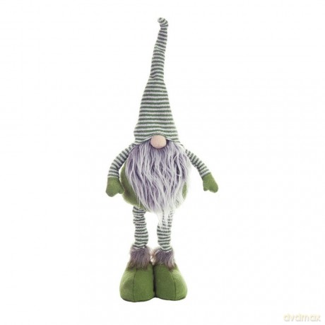 ECarla Ozdoba świąteczna - Skrzat z wyciąganymi nogami zielony 51cm
