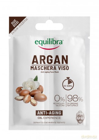 Equilibra Argan Przeciwstarzeniowa Maseczka do twarzy z arganem 7,5 mlx2