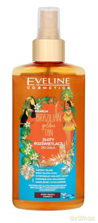 Eveline Brazilian Body Golden Tan Złoty Rozświetlacz do ciała 5w1 - do każdego rodzaju karnacji 150 ml