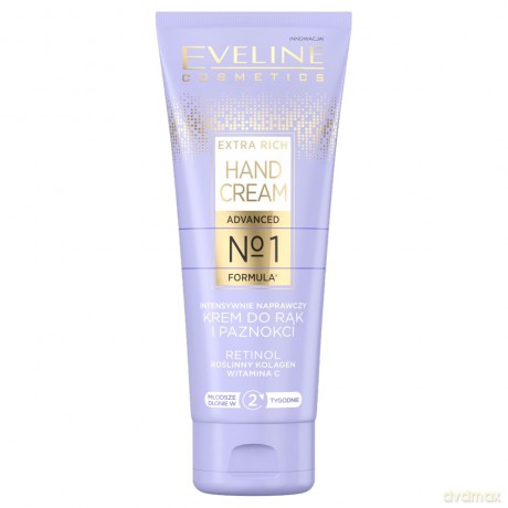 Eveline Extra Rich Intensywnie Naprawczy Krem do rąk i paznokci 75 ml