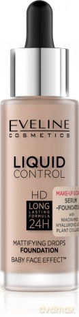 Eveline Liquid Control HD Podkład do twarzy z dropperem nr 035 Natural Beige 32 ml