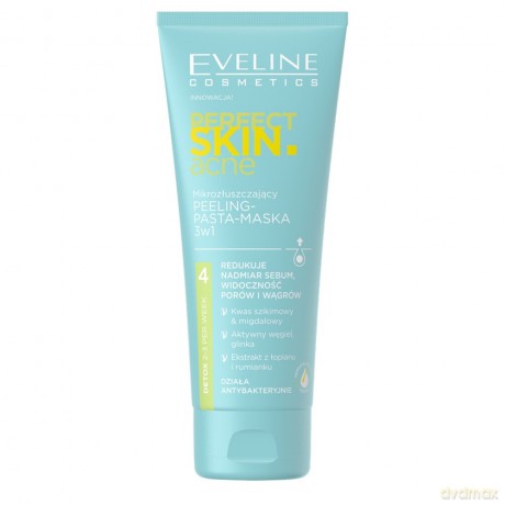 Eveline Perfect Skin.acne Mikrozłuszczający Peeling-pasta maska 3w1 75 ml