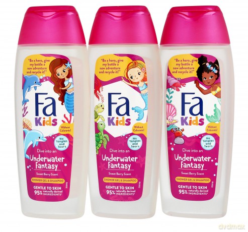 Fa Kids Żel pod prysznic i Szampon 2w1 Underwater Fantasy 400 ml - mix wzorów