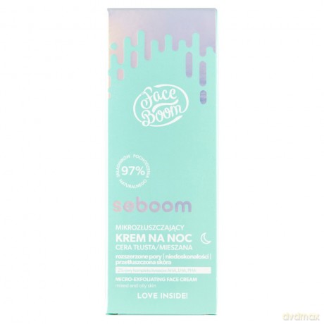 Face Boom Seboom Mikrozłuszczający Krem na noc - cera tłusta i mieszana 50 ml